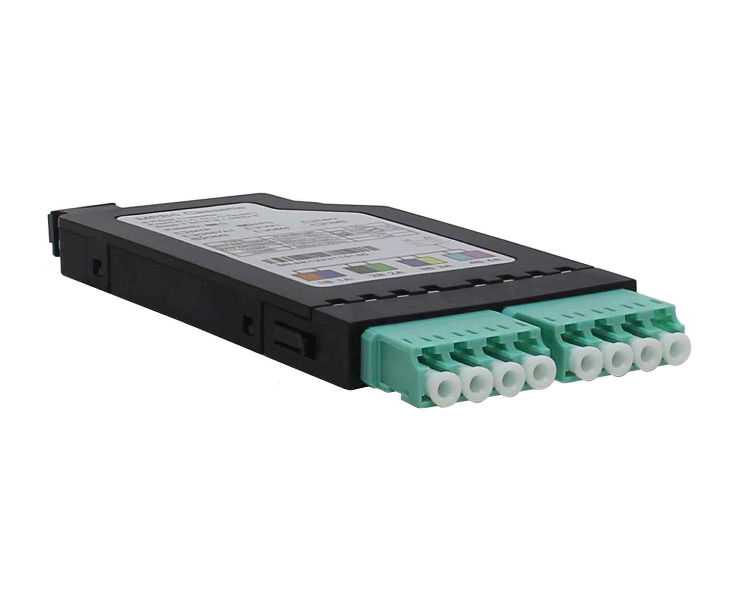 Оптическая кассета HD Fplus Вега в сборе, MM OM3, 8 волокон, 1MPO/UPC male - 2QLC/UPC (аква) FC-3H6-08Q2-AAQ52