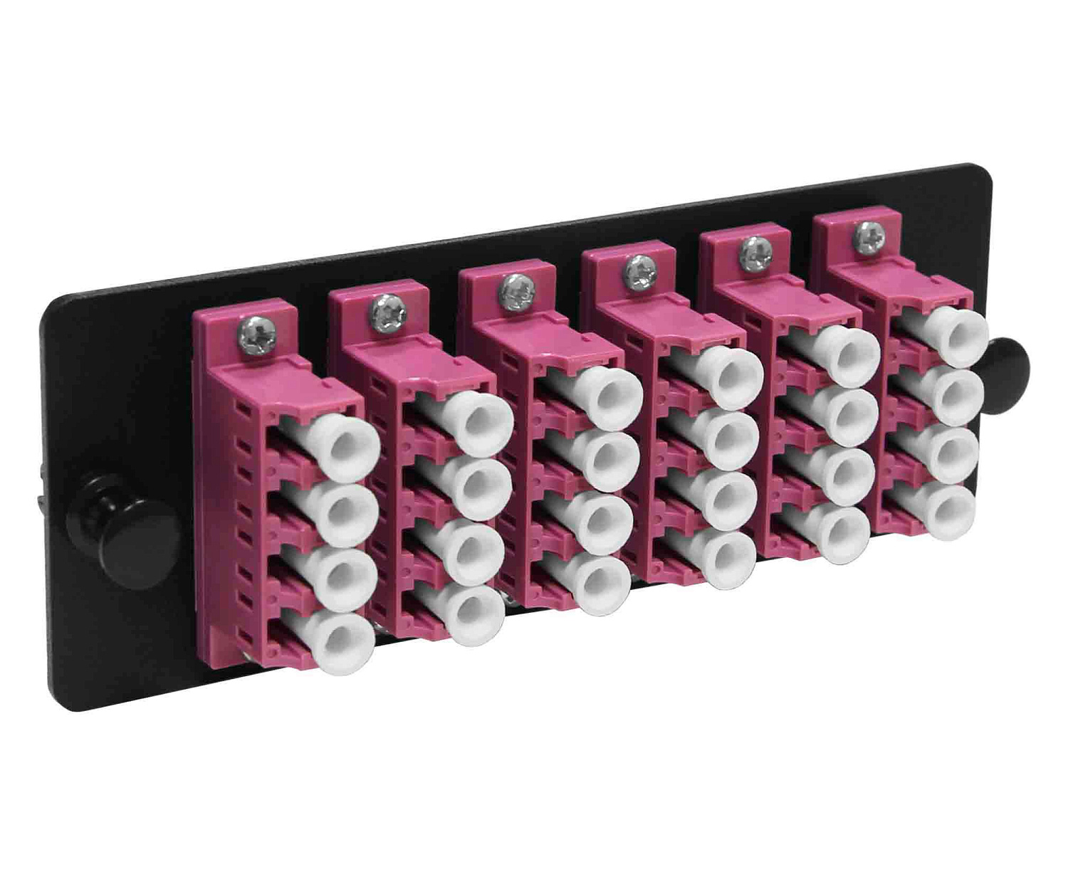 Адаптерная панель Fplus Вега с каплерами ММ OM4 6QLC, до 24 волокон (маджента) FM-4A1-24Q6-XMG52